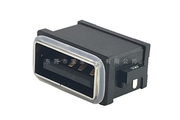防水USB2.0 A母 沉板 带接地脚BS-USB-1242
